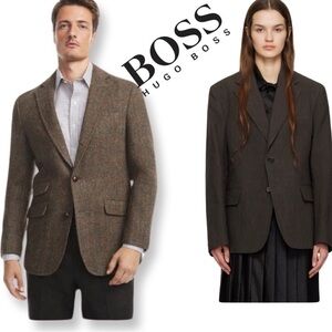 BOSS Hugo Boss Vintage Classic-Fit Sport Single Breasted Coat Jacket Sz 50R